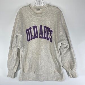 Vintage Santee Hvywt Memorial Old Abes Eau Claire, Wisconsin Gray Sweatshirt L